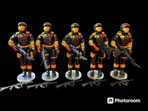 Cobra Death Vipers Black Major Custom GI Joe 1986 Style w/Filecards Lot of 5 - Picture 1 of 8