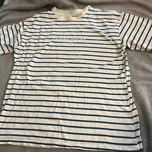 Camiseta Guess Jeans Años 90 EE. UU. XL Azul Rayas De Colección Hecha en EE. UU. - Imagen 1 de 10