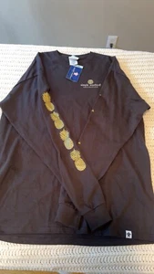 Simply Southern Black /Metallic Gold Long Sleeve T Shirt Pineapple Sz L NWT - Picture 1 of 6