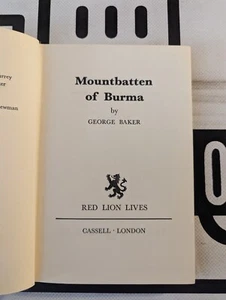 Mountbatten of Burma by George Baker 1959 Hardcover Vintage! Red Lion Lives - Picture 1 of 6