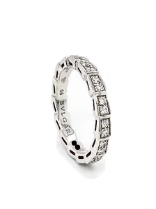 Bvlgari Serpenti Viper Ring 18k White Gold and Diamond 349736 RRP £7350 - Picture 1 of 9