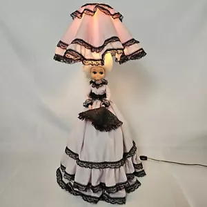 Vintage Doll Lamp Victorian Style Woman Southern Bell 26" Tall Articulating Arms - Picture 1 of 17