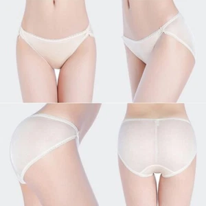 3 Pairs Silk Underwear Girls 12-18 Years Silk Panties 100% Silk Briefs Bow Tie - Picture 1 of 30