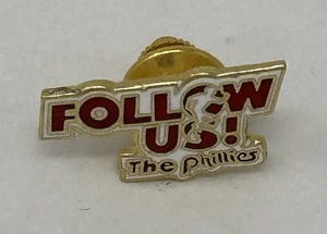 1980s Philadelphia Phillies "Follow Us!" Souvenir Pin - Picture 1 of 5