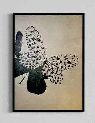 Daniel Pultorak  Kunst  Unikat  Öl Gerahmt Original Schmetterling Malerei Art - Bild 1 von 4