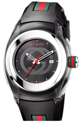 Shop GUCCI SYNC YA137101 Reloj Hombre - Esfera y Correa Todo Negro, Cuarzo Foto 1 de 4