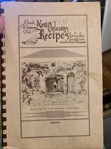 Ein Buch berühmter alter New Orleans Rezepte 300+ authentische kreolische Rezepte VINTAGE - Bild 1 von 1