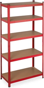 Scaffale in Metallo, Carichi Pesanti, 5 Ripiani, Portata 875 Kg, Hxlxp 180X90X45 - Foto 1 di 12