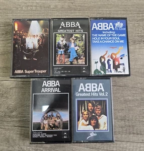 ABBA Cassette Tapes x 5 Bundle Retro - Picture 1 of 3