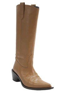 Simon Miller Damen Leder spitz zulaufend kniehoch Cowboystiefel braun Größe 38 8 - Bild 1 von 6