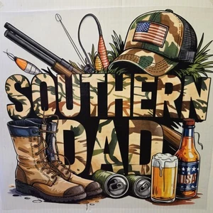 SOUTHERN DAD BOOTS, CAP, BEER, CAMOUFLAGE CAMO HUNTING FISHING SHIRT (NEW) #0095 - Picture 1 of 20
