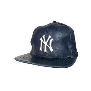 Vintage New York Yankees Leder Cap von Logo 7 Competitor Baseball blau Mütze - Bild 1 von 6