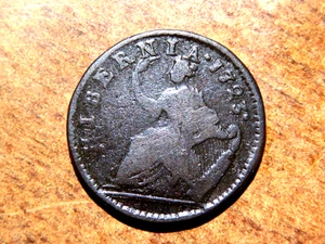 Circulated in Early America Scarce 1723 Wood's Hibernia Colonial Halfpenny K1 - Picture 1 of 2
