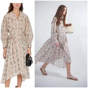 Abito midi ISABEL MARANT / Ariana stampato cotone boho 44 grande L - Foto 1 di 11