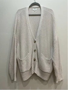Aerie Knit Button Front Cardigan Sweater XXL Cotton Academic Preppy Cottage - Bild 1 von 11