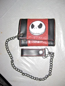 Jack Skellington Chain Trifold Wallet The Nightmare Before Christmas - Picture 1 of 2