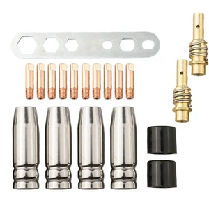 19PCS Welding Torch Parts Set for M6 0 8 mm For MIG Nozzles and Holders - Picture 1 of 11