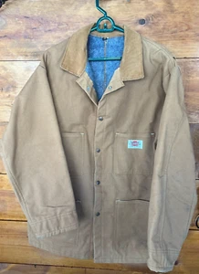 Vintage Railroad Distressed Caboose Canvas Chore Work Jacket Size 46 Made in USA - Bild 1 von 15