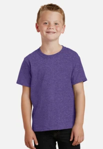 Port & Company® Youth Core Cotton Tee PC54Y - Heather Purple size Medium - Picture 1 of 2