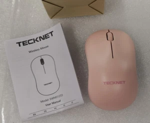 TECKNET Wireless Mouse for Laptop, 2.4GHz USB Mini Cordless Pink EWM01233 - Picture 1 of 6