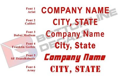 Calcomanías de vinilo comerciales USDOT para el nombre de tu empresa, ciudad y estado (1 - juego de 2) Foto 1 de 4