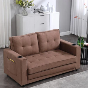 3-in-1Fold Sofa Convertible Futon Pull Out Sofa Couch Bed Sleeper Chair Loveseat - Picture 1 of 17