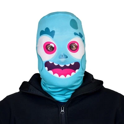 Harry Horace Blue Monster 3D Effect Face Skin Fabric Halloween Mask - Image 1 of 4