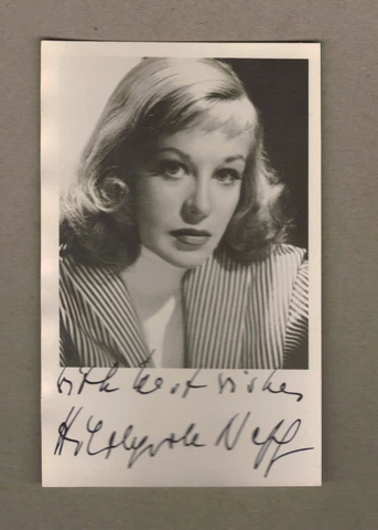 HILDEGARDE KNEF (NEFF) - ORIGINAL HANDSIGNED PHOTOCARD 1959 "THE LOST CONTINENT" Cover