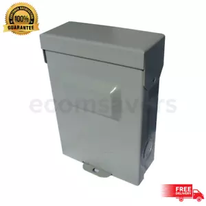 Outdoor 60 Amp Non-Fusible Metallic AC Disconnect Electrical Box Padlockable New - Picture 1 of 4
