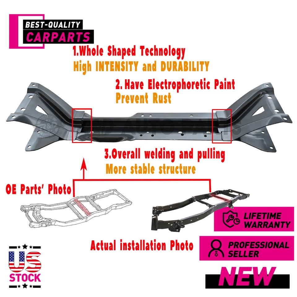 FRONT FRAME TANK MIDSHIP CROSSMEMBER FOR FORD F150 F250 F350 1980 - 1996 - Imagem 1 de 4