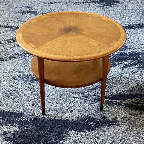 Mid Century Modern Vintage Lane Acclaim Andre Bus 28" Round Drum Table MCM Cover