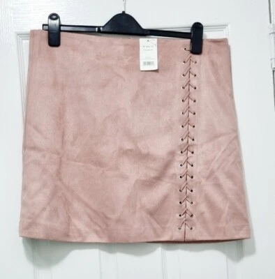 Minifalda para mujer George rosa claro gamuza talla 16 Foto 1 de 4