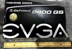 Nvidia EVGA GeForce 8400 GS 1024MB DDR3 Graphics Card - NIB, Sealed - - Picture 1 of 2