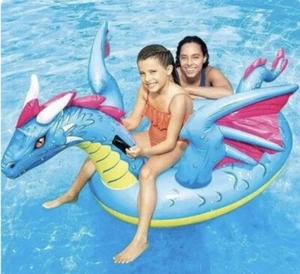 Intex Giant Inflatable Mega Dragon Island Ride-On Swimming Pool Water Float - Bild 1 von 7