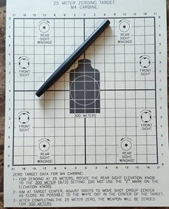 25 Meter Zeroing Target MASTER Copy - Picture 1 of 1