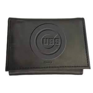 Cartera triple plegable negra de los Chicago Cubs - Imagen 1 de 5
