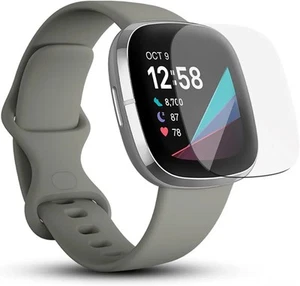 Fitbit Sense 2 Housse de Protection d'écran Wasserstein Protection Transparente Pack de 3 - Photo 1 sur 3