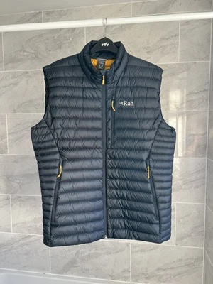 Rab Mens Microlight Vest Down Gilet Quantum Pertex Nikwax - XL - Dark Navy - Image 1 of 4
