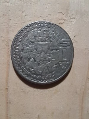 old Mexican coin from (1984)  Silver - Image 1 of 2