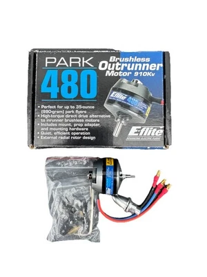 E-flite Brushless Outrunner Motor 910Kv Park 480 - New - Electric RC Airplane - Image 1 of 3