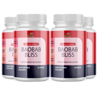 BAOBAB BLISS - Apoyo al metabolismo, suplemento para control de peso - 4 botellas Foto 1 de 4