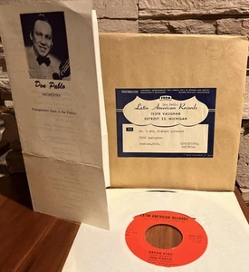 Don Pablo Latin American Records Detroit 45 + Postmarked Mailer And Discography - Picture 1 of 5