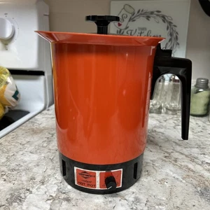 Vintage Orange Electric West Bend 3253 Instant Hot Pot 36 oz Used *READ* - Picture 1 of 10
