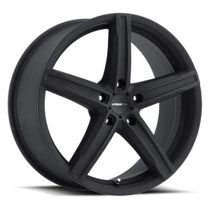 17x7 +38 F, 17x8 +38 R, Vision 469 Boost 5x115 Satin Black Wheels (Set of 4) - Picture 1 of 2