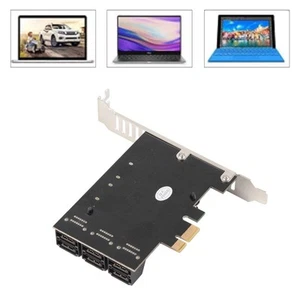 PCIE Expansion Card 8 Ports Stable Heat Dissipation Convenient Practical Comp CB - Afbeelding 1 van 23