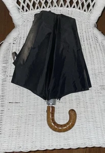 Vintage BAKELITE Black PARASOL UMBRELLA Fabulous Handle! - Picture 1 of 8