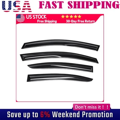 Visera de ventana para Subaru WRX STI 2015-2021 estilo Mugen 4 piezas cinta fuera de canal Foto 1 de 4