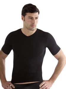 Maglia Uomo Intimidea 200023 Mezza manica scollo V in morbida Microfibra - Foto 1 di 5