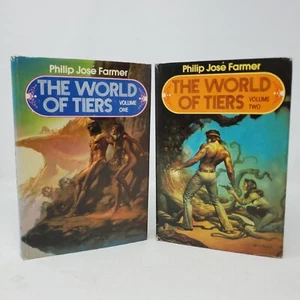 The World of Tiers Volume 1 and 2 by Philip Jose Farmer (BCE, Hardcover, DJ) - Foto 1 di 11