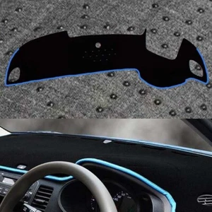 BL Velvet Non-Slip Dash Cover Blue for 2017 - 2020 Kia Stinger with HUD RHD GT - Picture 1 of 7